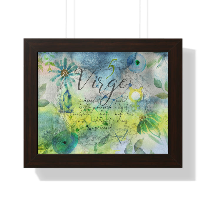 Virgo Framed Horizontal Poster