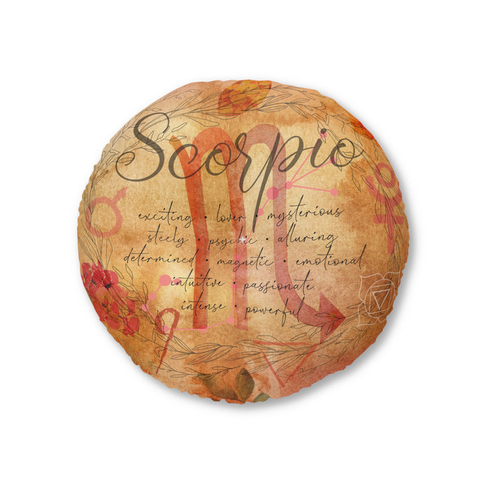 Scorpio Tufted Floor Pillow, Round