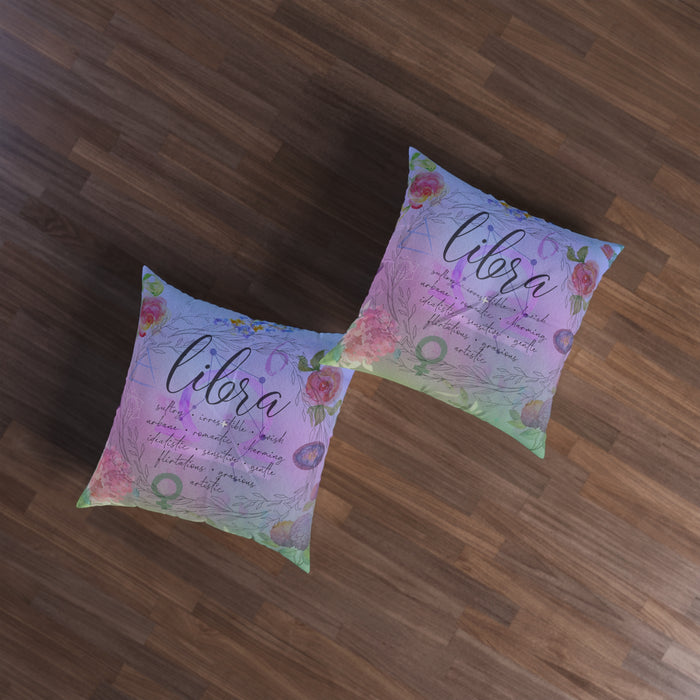 Libra Tufted Floor Pillow, Square