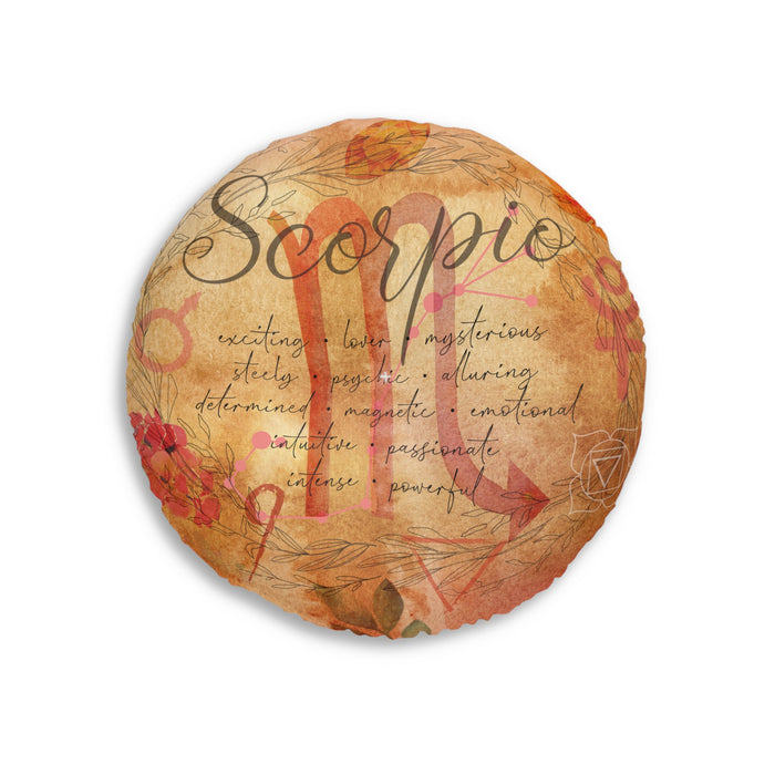 Scorpio Tufted Floor Pillow, Round
