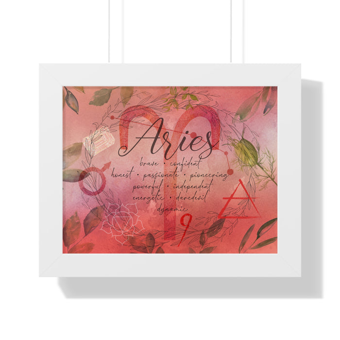 Aries Framed Horizontal Poster