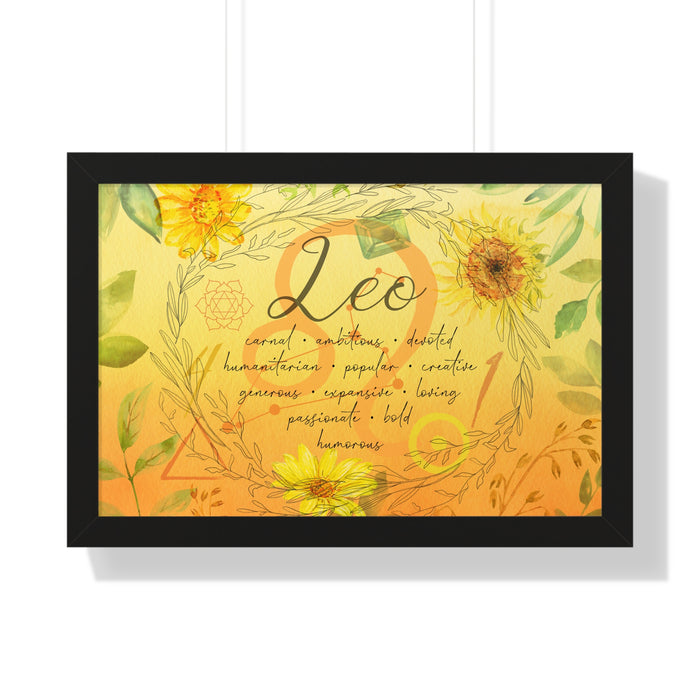 Leo Framed Horizontal Poster