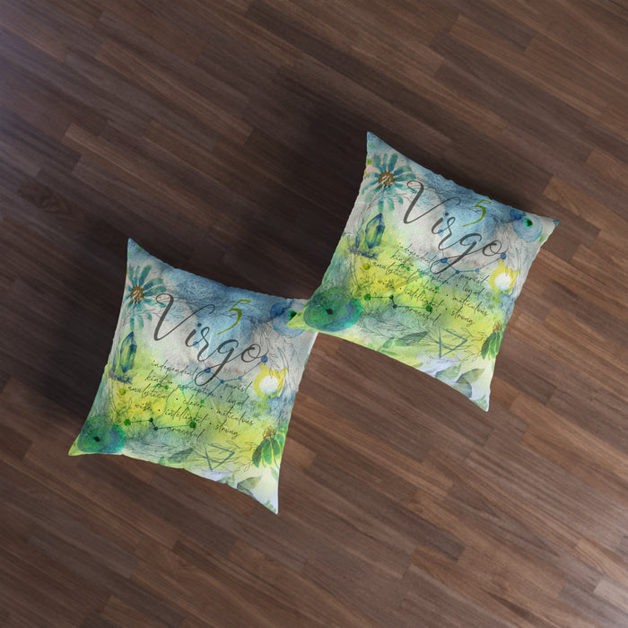 Virgo Tufted Floor Pillow, Square