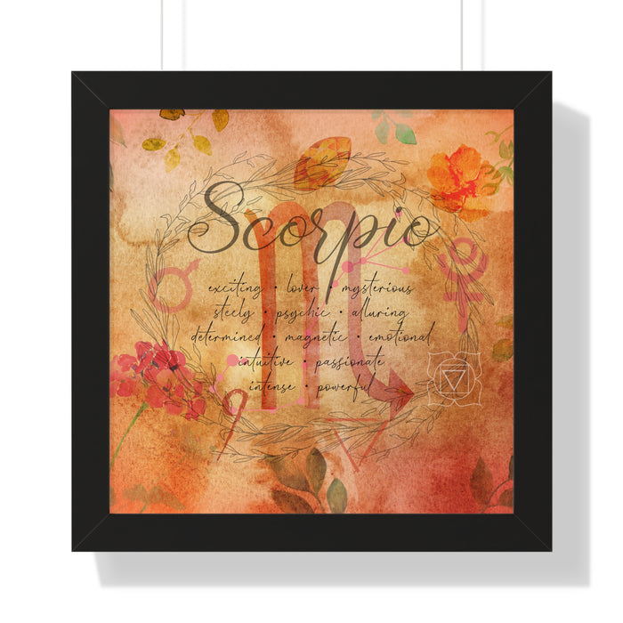 Scorpio Framed Horizontal Poster