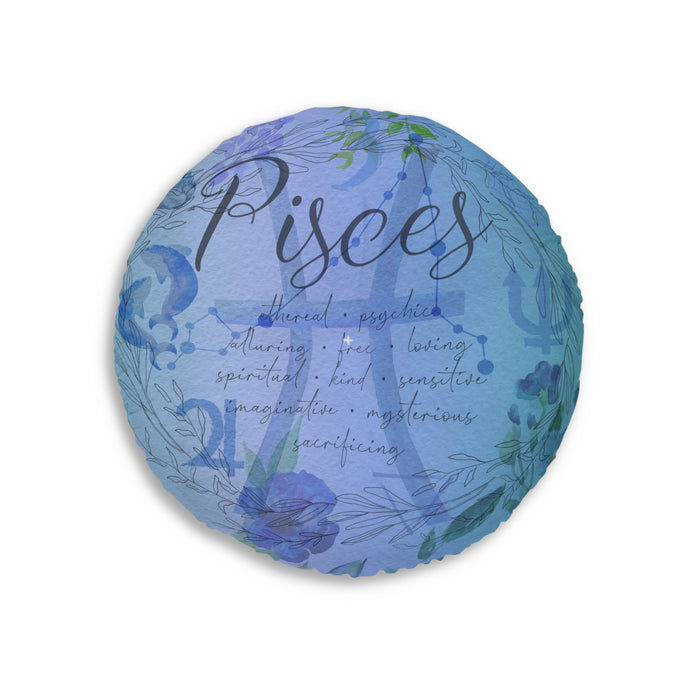 Pisces Tufted Floor Pillow, Round