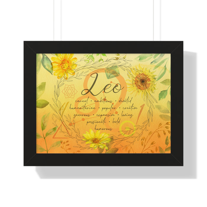 Leo Framed Horizontal Poster