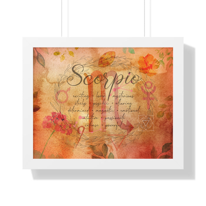 Scorpio Framed Horizontal Poster