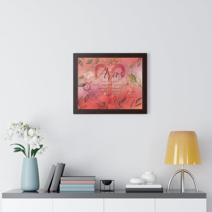 Aries Framed Horizontal Poster