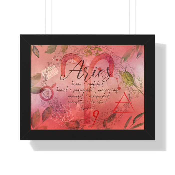 Aries Framed Horizontal Poster