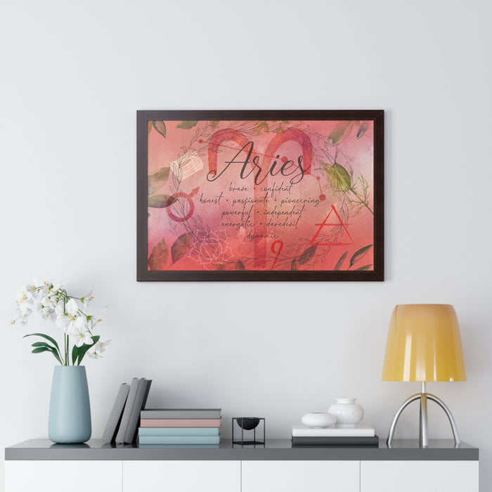 Aries Framed Horizontal Poster
