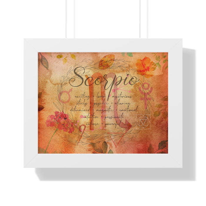 Scorpio Framed Horizontal Poster