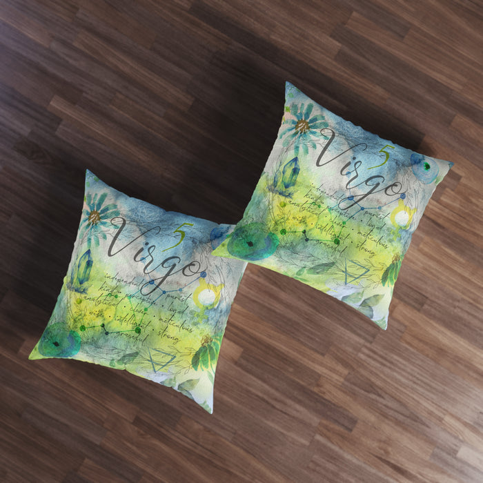 Virgo Tufted Floor Pillow, Square
