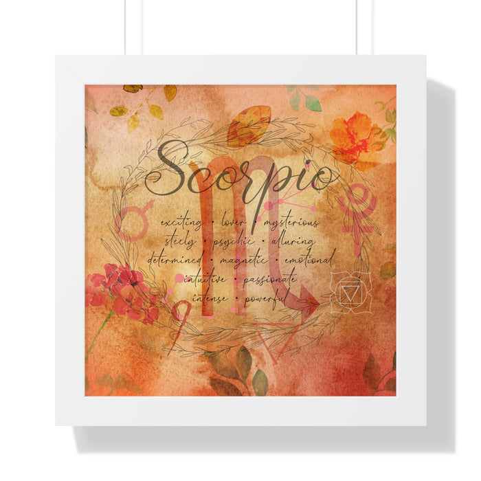 Scorpio Framed Horizontal Poster
