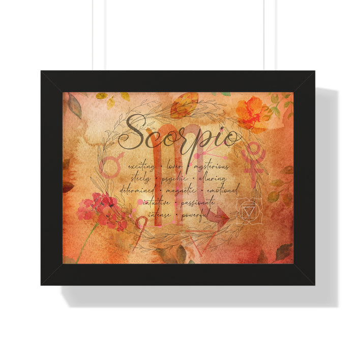 Scorpio Framed Horizontal Poster