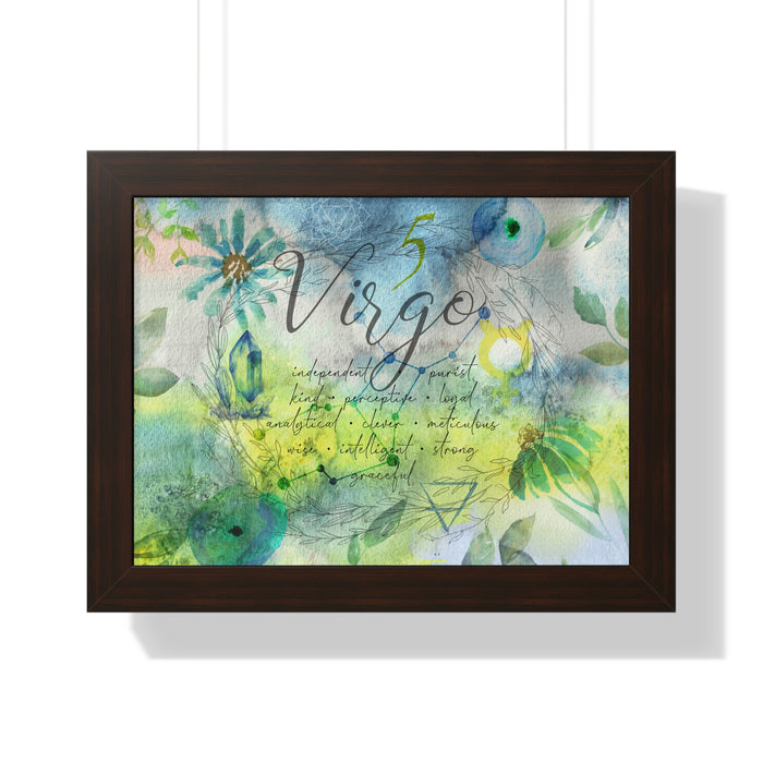 Virgo Framed Horizontal Poster