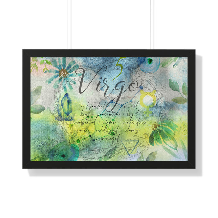 Virgo Framed Horizontal Poster