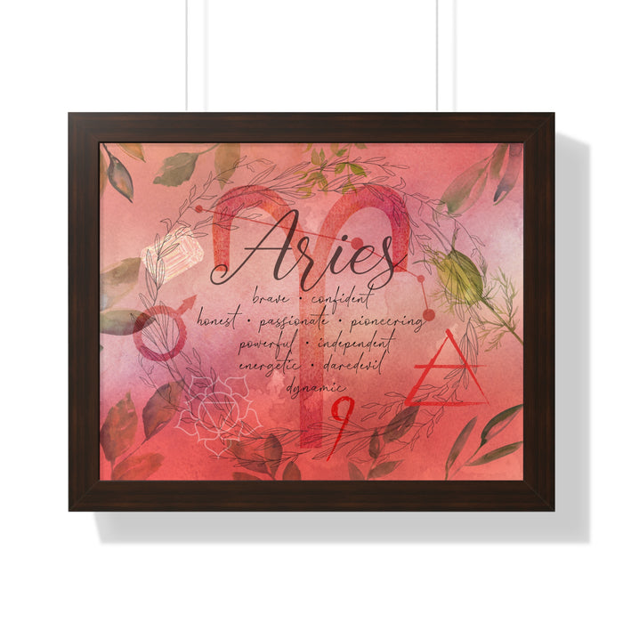 Aries Framed Horizontal Poster