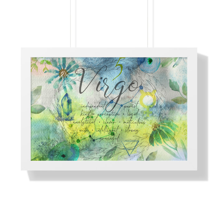 Virgo Framed Horizontal Poster