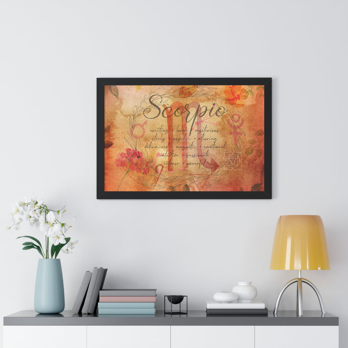 Scorpio Framed Horizontal Poster