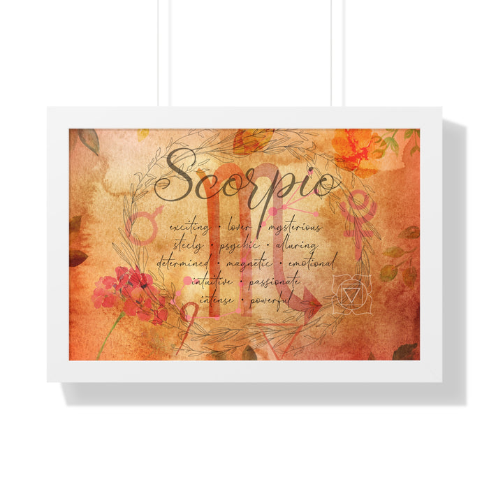 Scorpio Framed Horizontal Poster