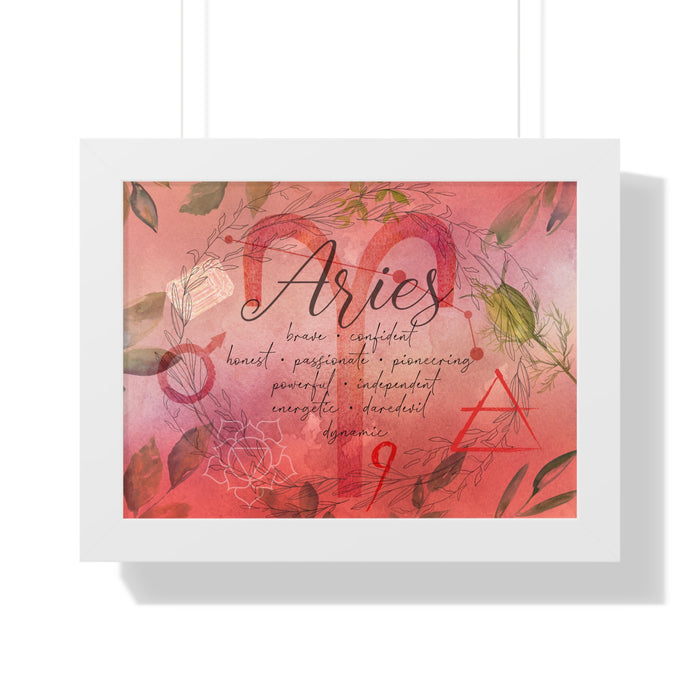 Aries Framed Horizontal Poster