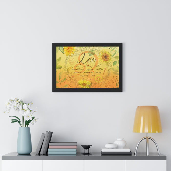 Leo Framed Horizontal Poster