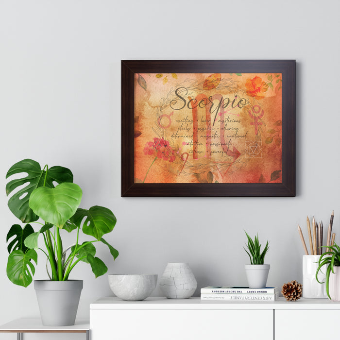 Scorpio Framed Horizontal Poster
