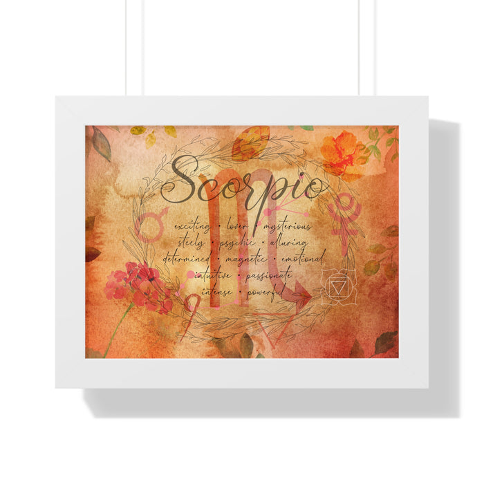 Scorpio Framed Horizontal Poster