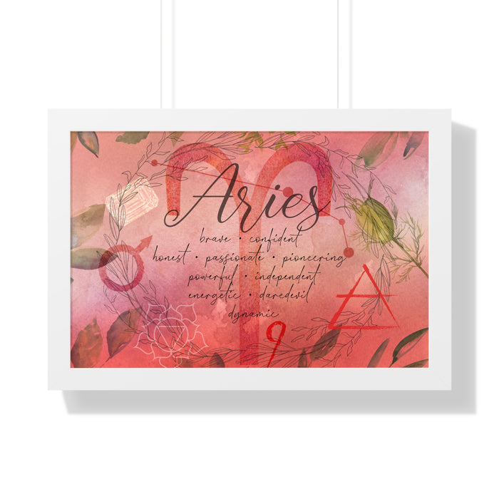 Aries Framed Horizontal Poster