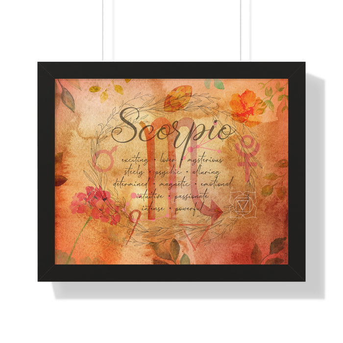 Scorpio Framed Horizontal Poster
