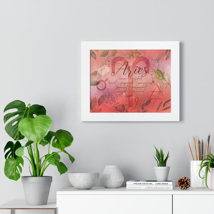 Aries Framed Horizontal Poster