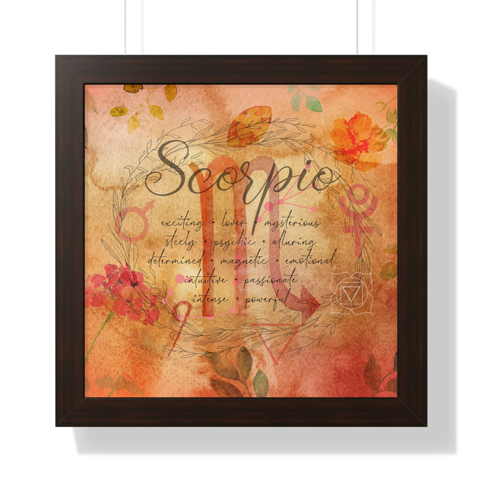 Scorpio Framed Horizontal Poster