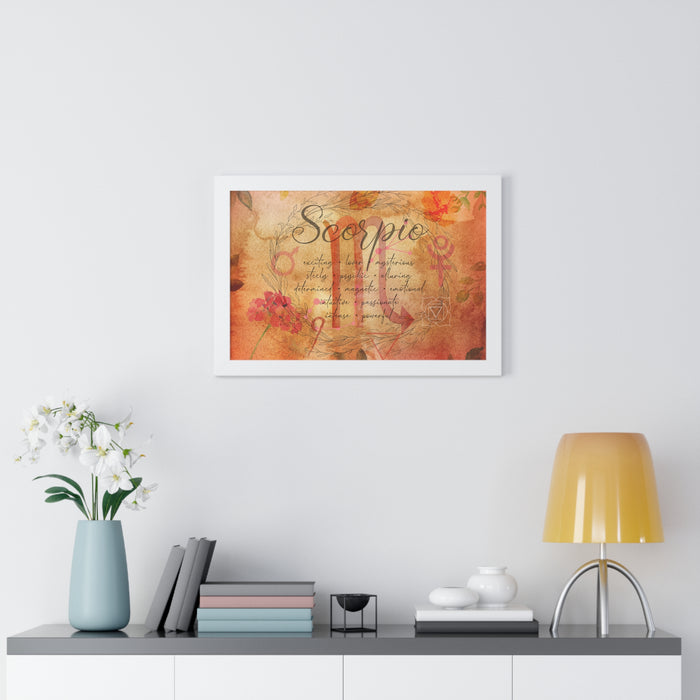 Scorpio Framed Horizontal Poster