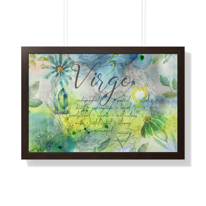 Virgo Framed Horizontal Poster