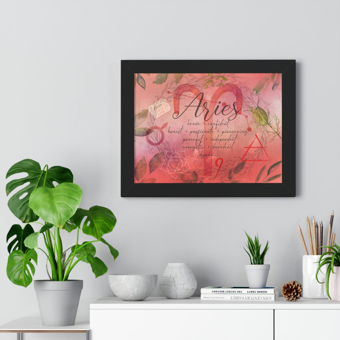 Aries Framed Horizontal Poster