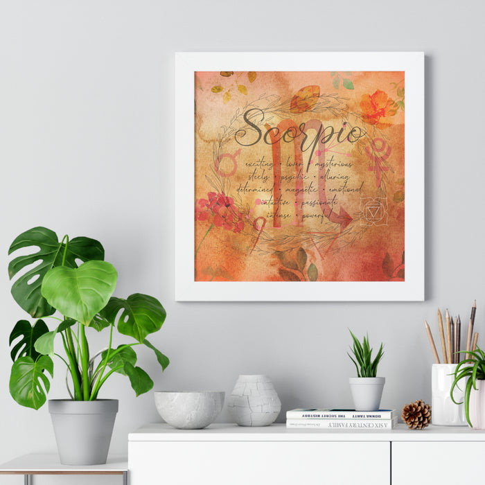 Scorpio Framed Horizontal Poster