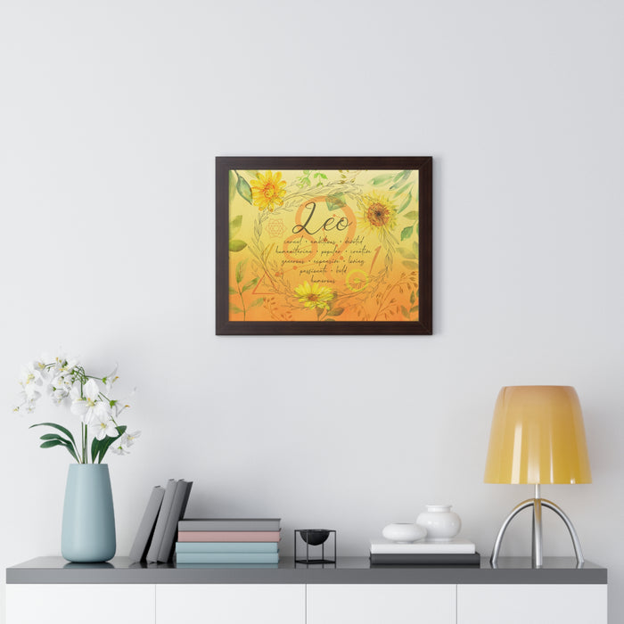 Leo Framed Horizontal Poster