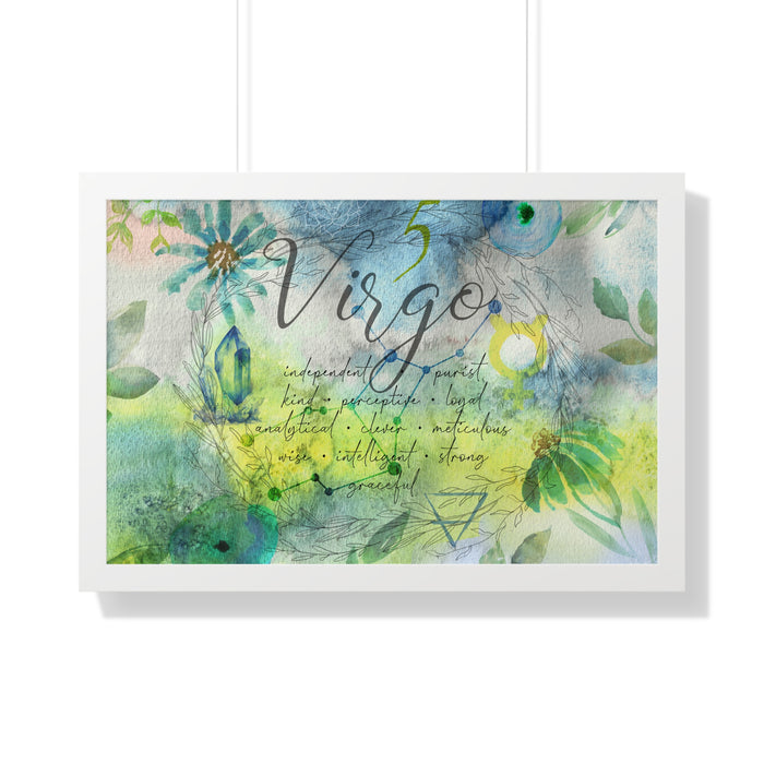 Virgo Framed Horizontal Poster