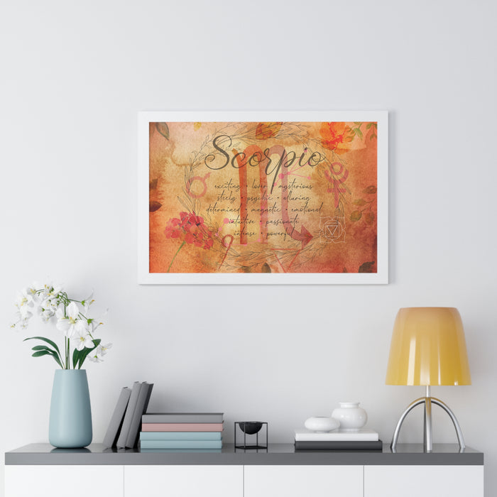 Scorpio Framed Horizontal Poster