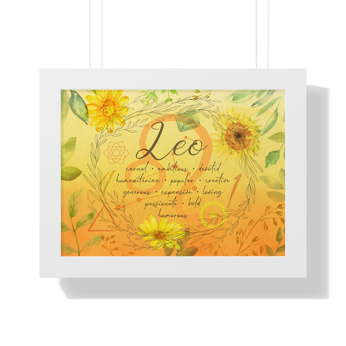 Leo Framed Horizontal Poster