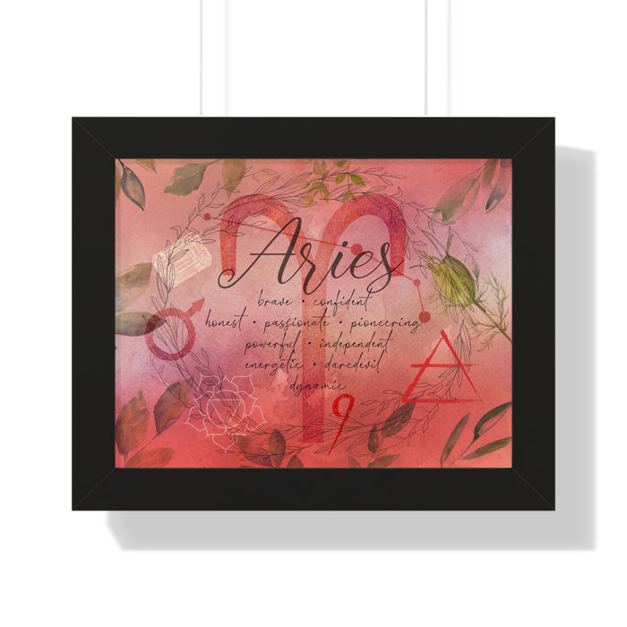 Aries Framed Horizontal Poster