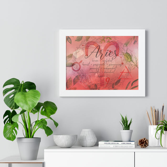 Aries Framed Horizontal Poster