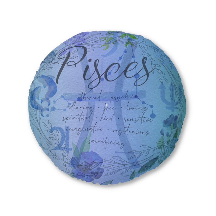 Pisces Tufted Floor Pillow, Round