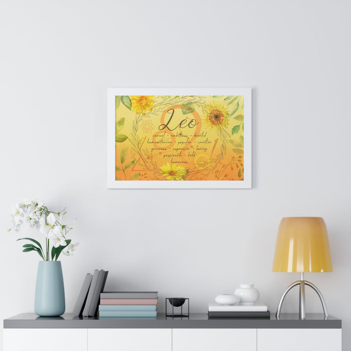 Leo Framed Horizontal Poster