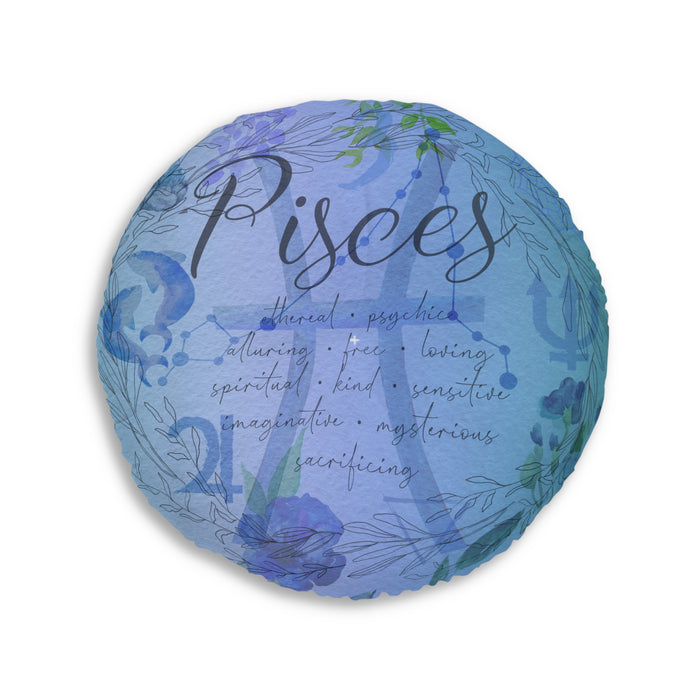 Pisces Tufted Floor Pillow, Round