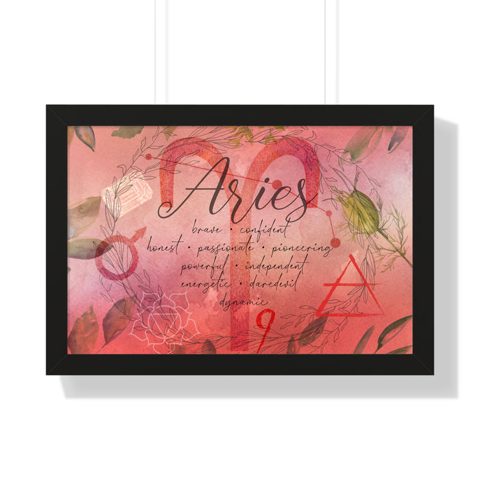 Aries Framed Horizontal Poster