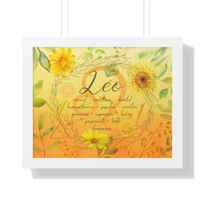 Leo Framed Horizontal Poster