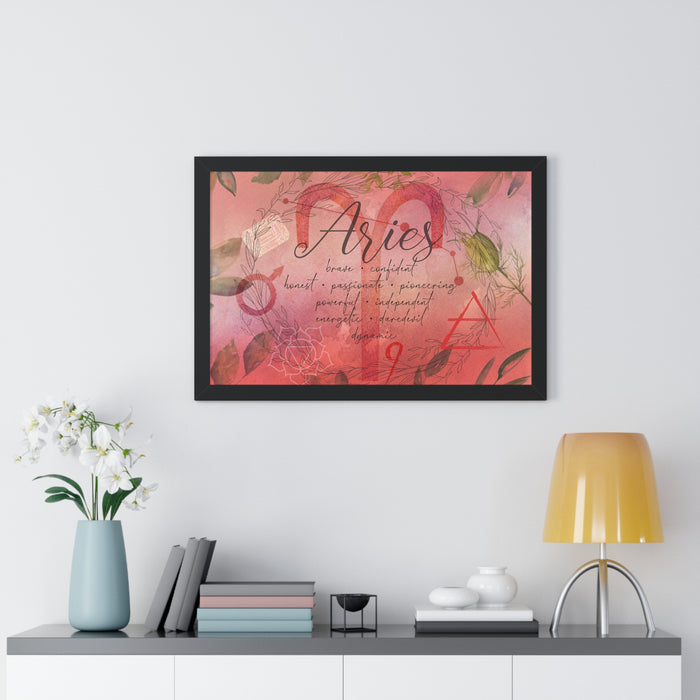 Aries Framed Horizontal Poster