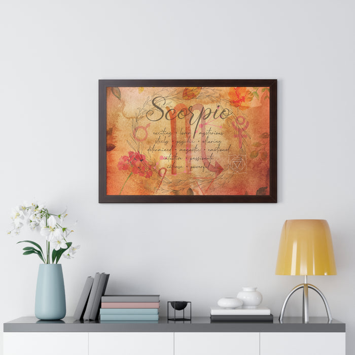Scorpio Framed Horizontal Poster